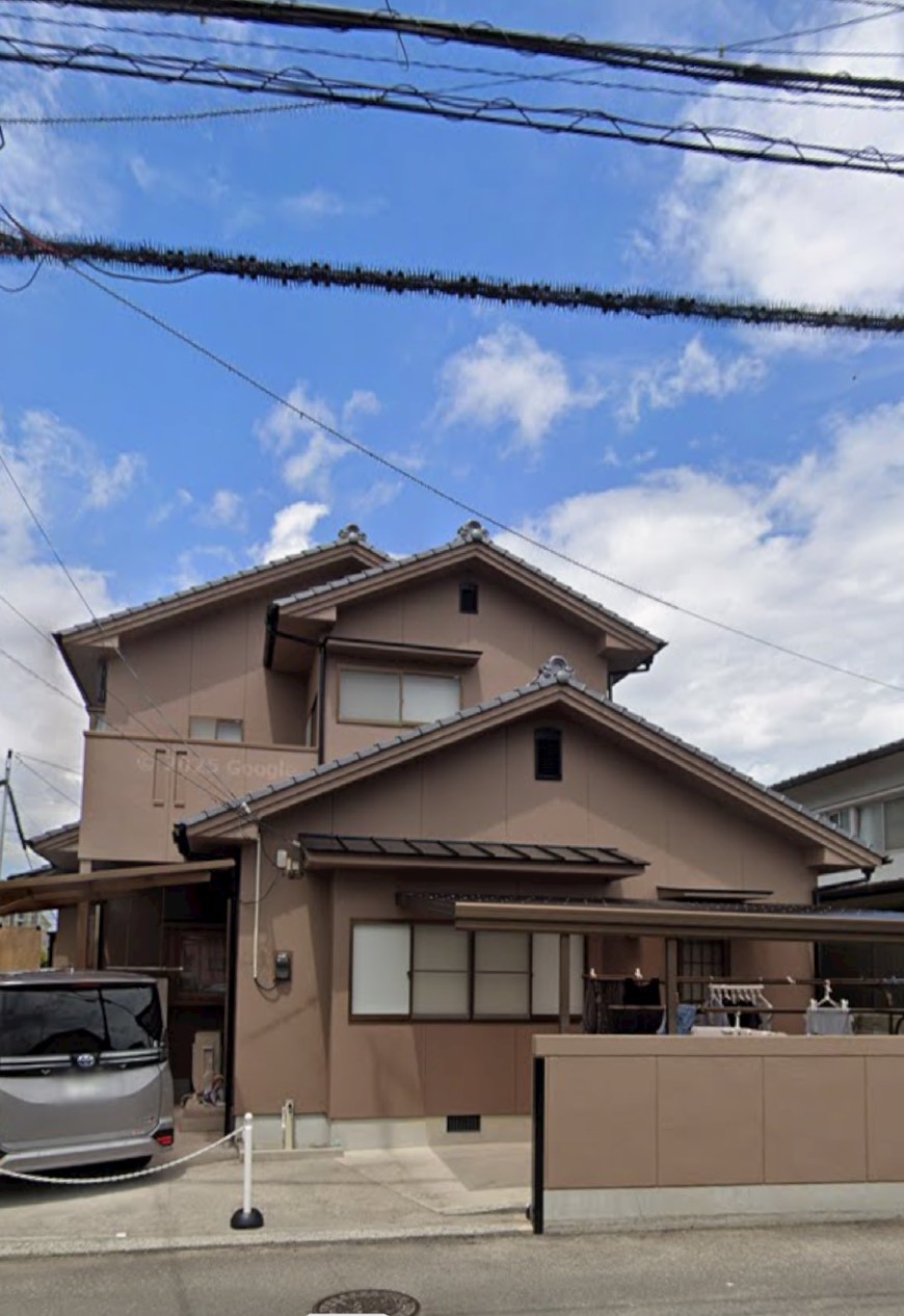 松山市にて外壁塗装・ベランダ防水工事〈無機塗料グランセラ（艶消し仕上げ〉の施工後写真